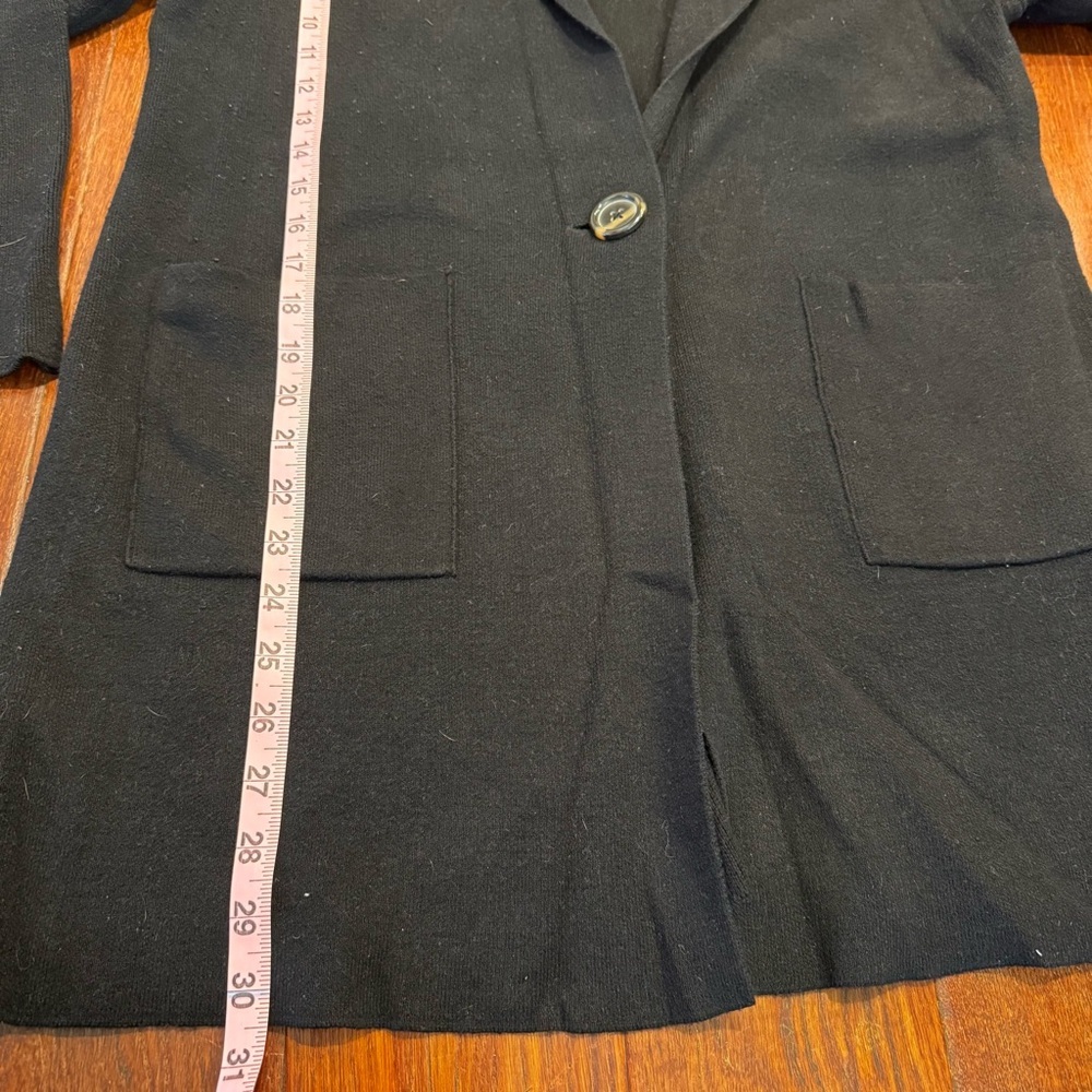 Nine West Classic Black Ponte Knit Cardigan Jacket - Picture 6 of 10